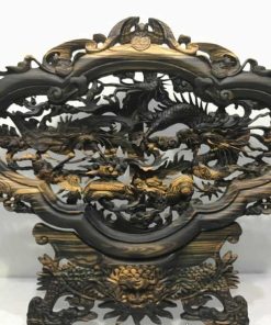Khánh tứ linh gỗ mun hoa 50x58x3cm